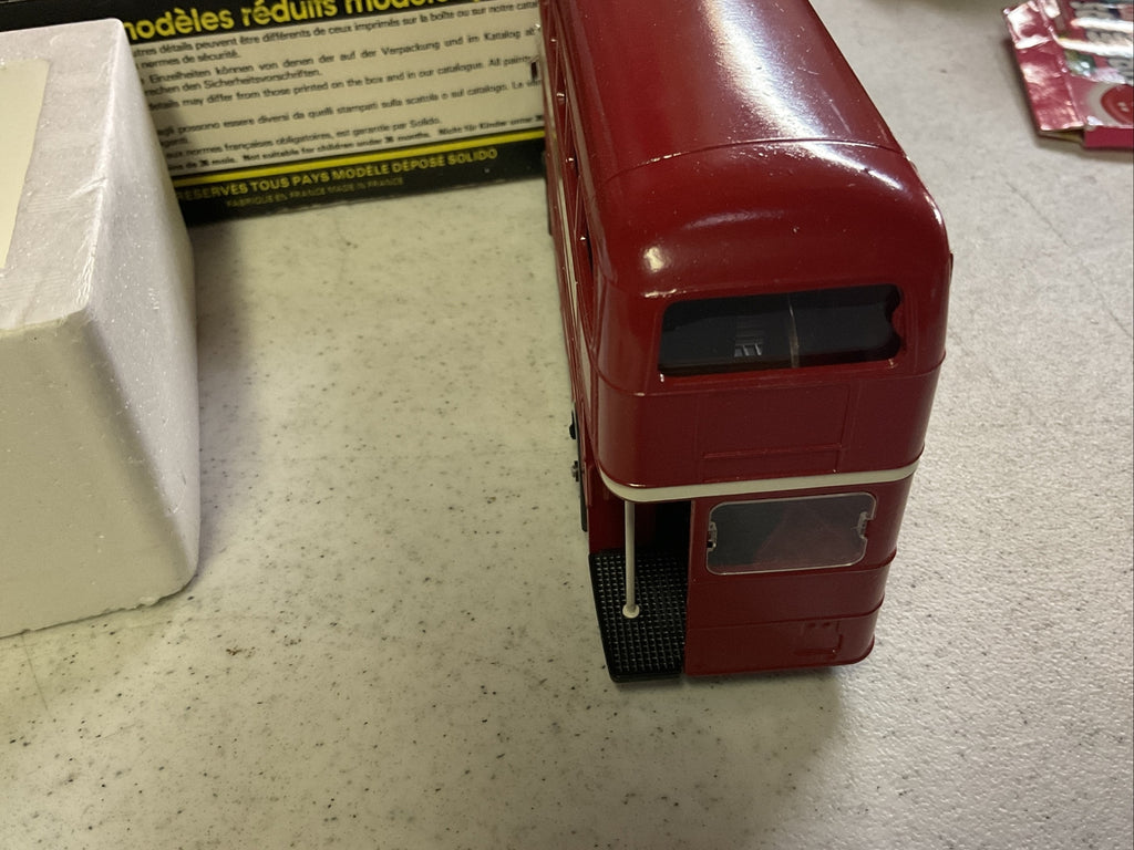 Solido Red AEC Double Decker Hovis Butter Tea London Bus 1/50 Scale FRANCE4