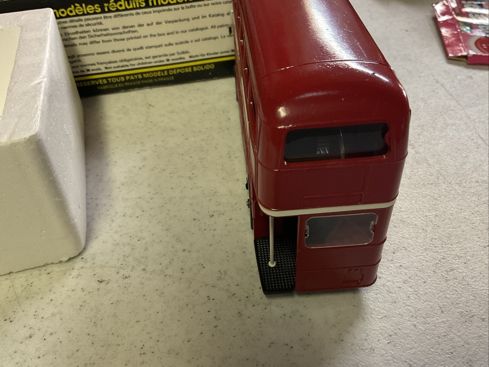 Solido Red AEC Double Decker Hovis Butter Tea London Bus 1/50 Scale FRANCE4