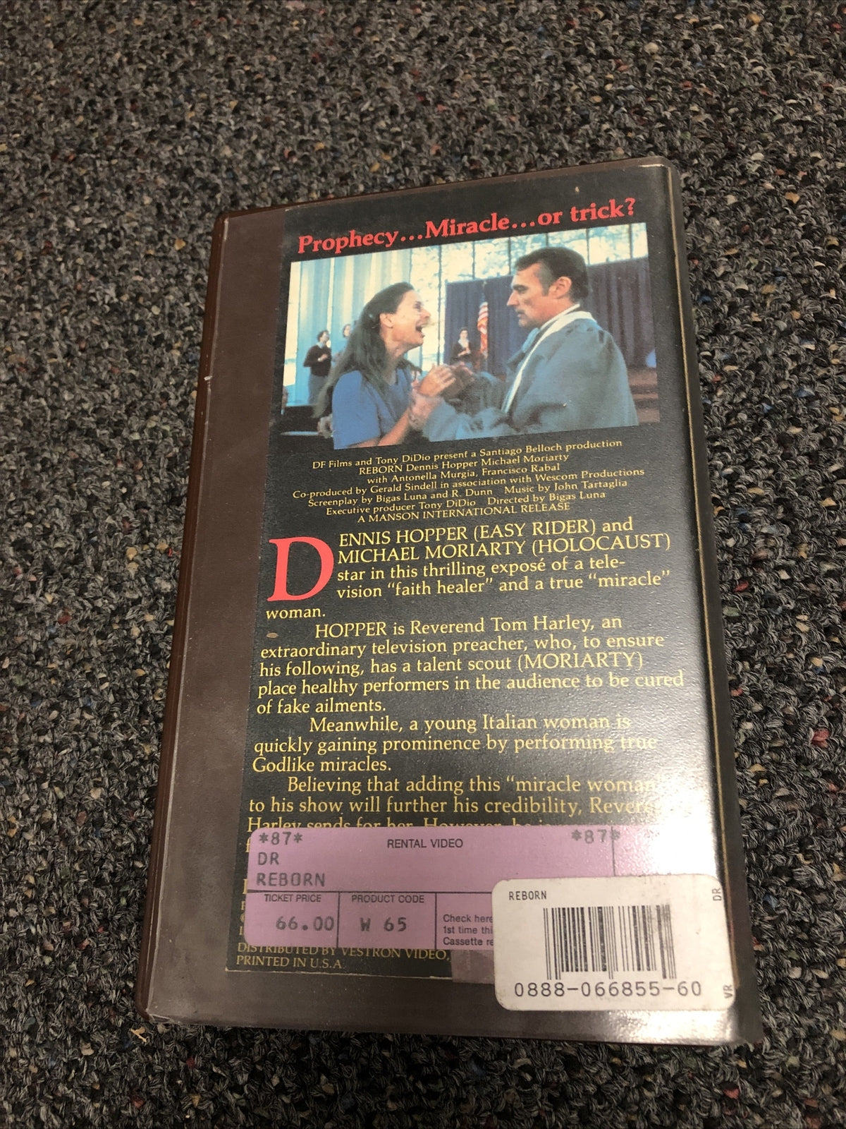 Reborn VHS Dennis Hopper Michael Moriarty2