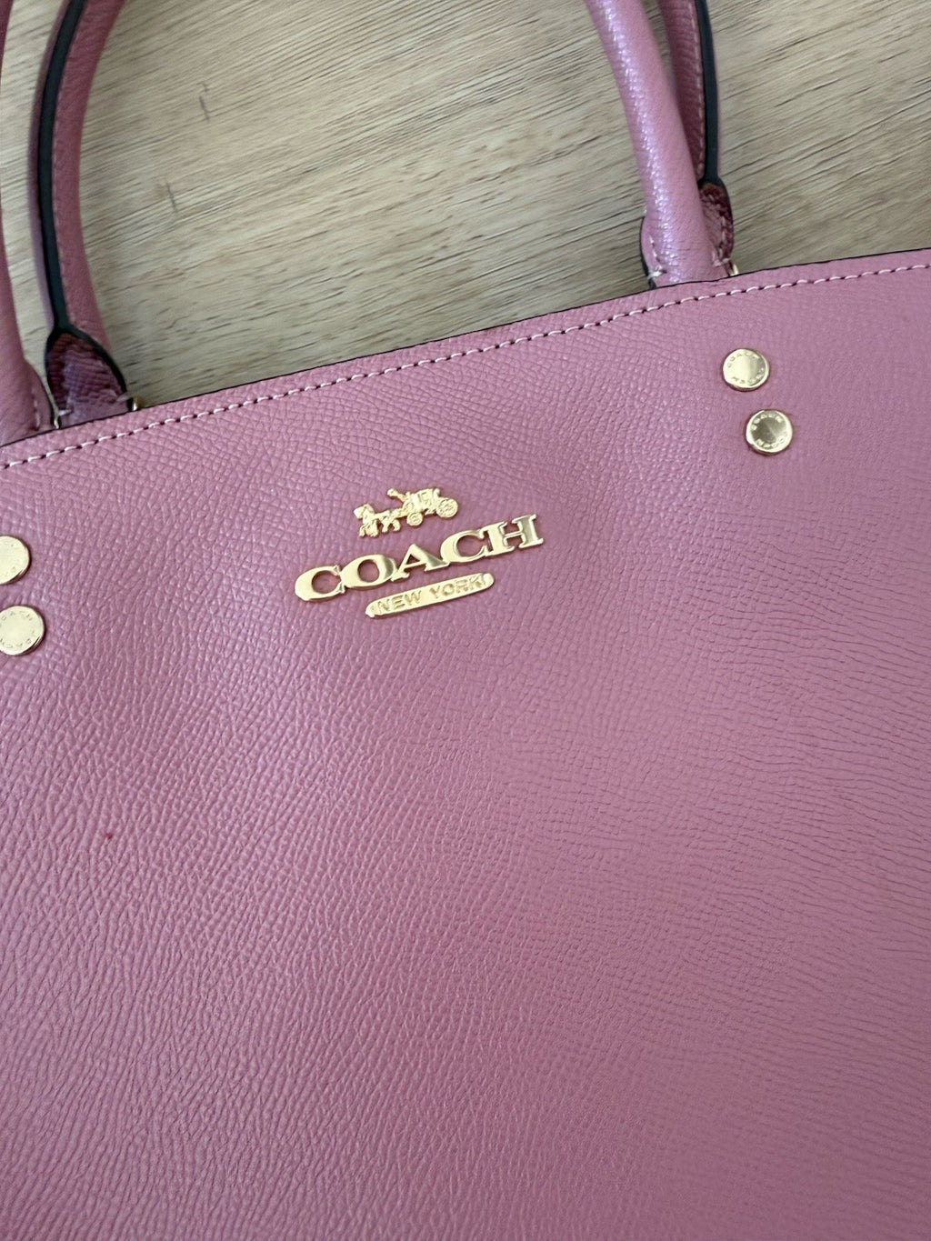 Coach Lillie Carryall Crossgrain Leather Bag Purse in Pink2