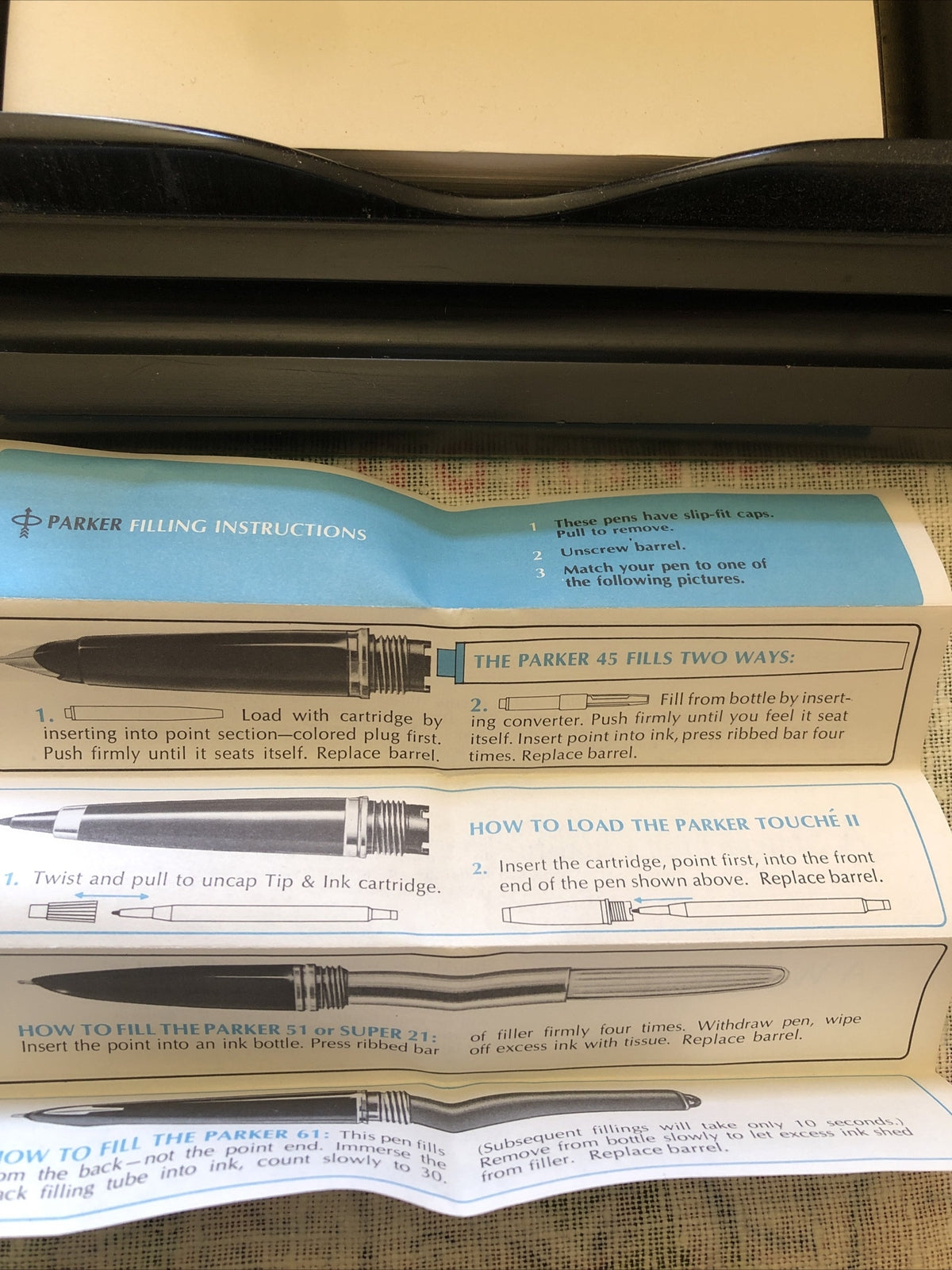 Vintage 1970 NASA Desktop Fountain Parker Pen Display Lewis Research Center Ohio11