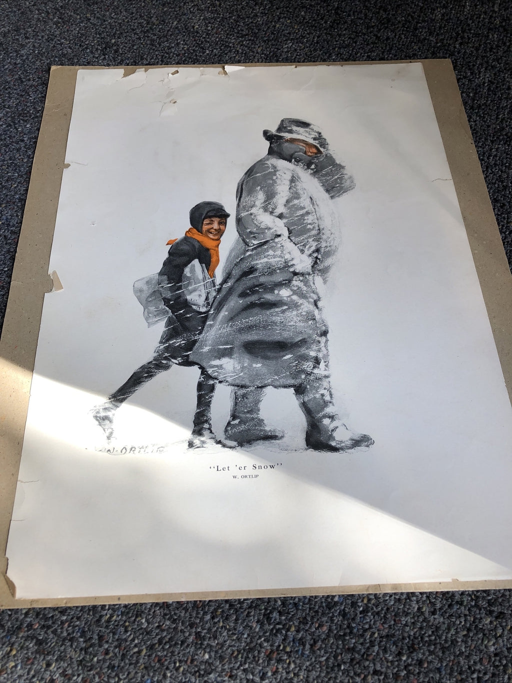 H. W. Ortlip "Let 'er Snow" 1914 Colliers print. 0