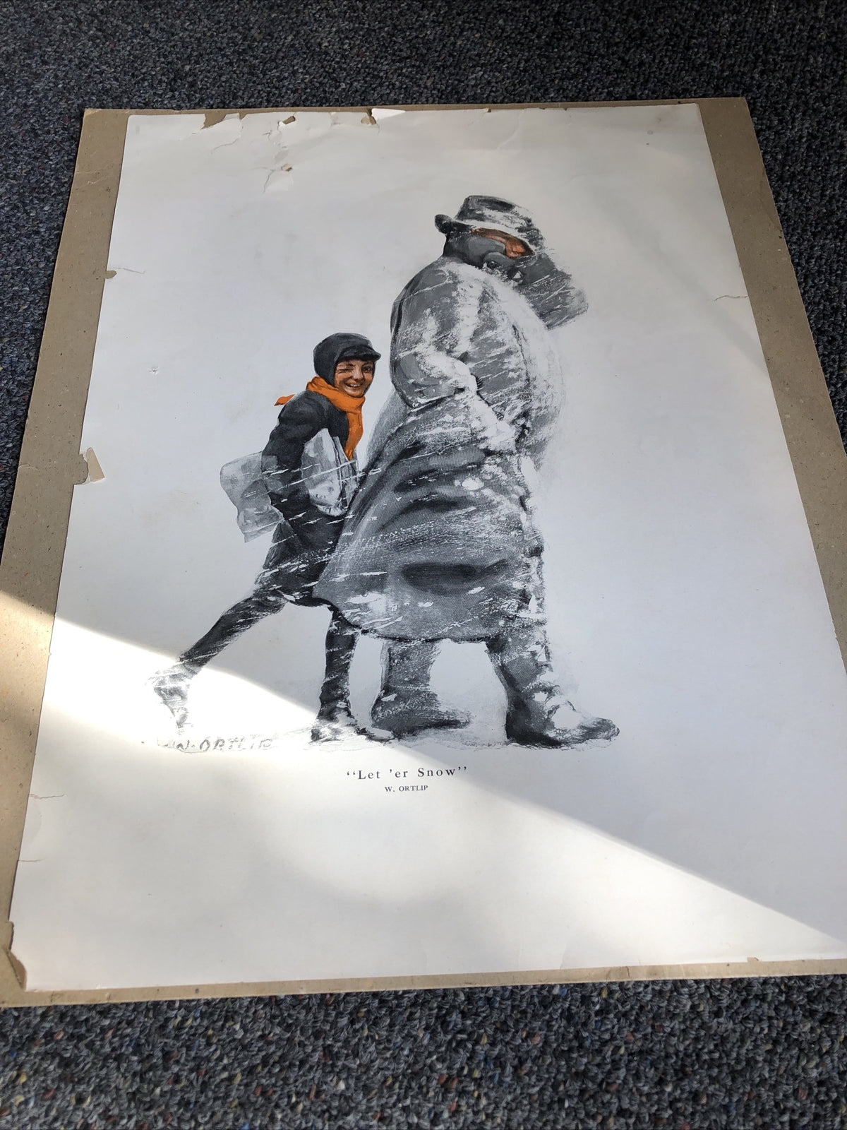 H. W. Ortlip "Let 'er Snow" 1914 Colliers print. 0