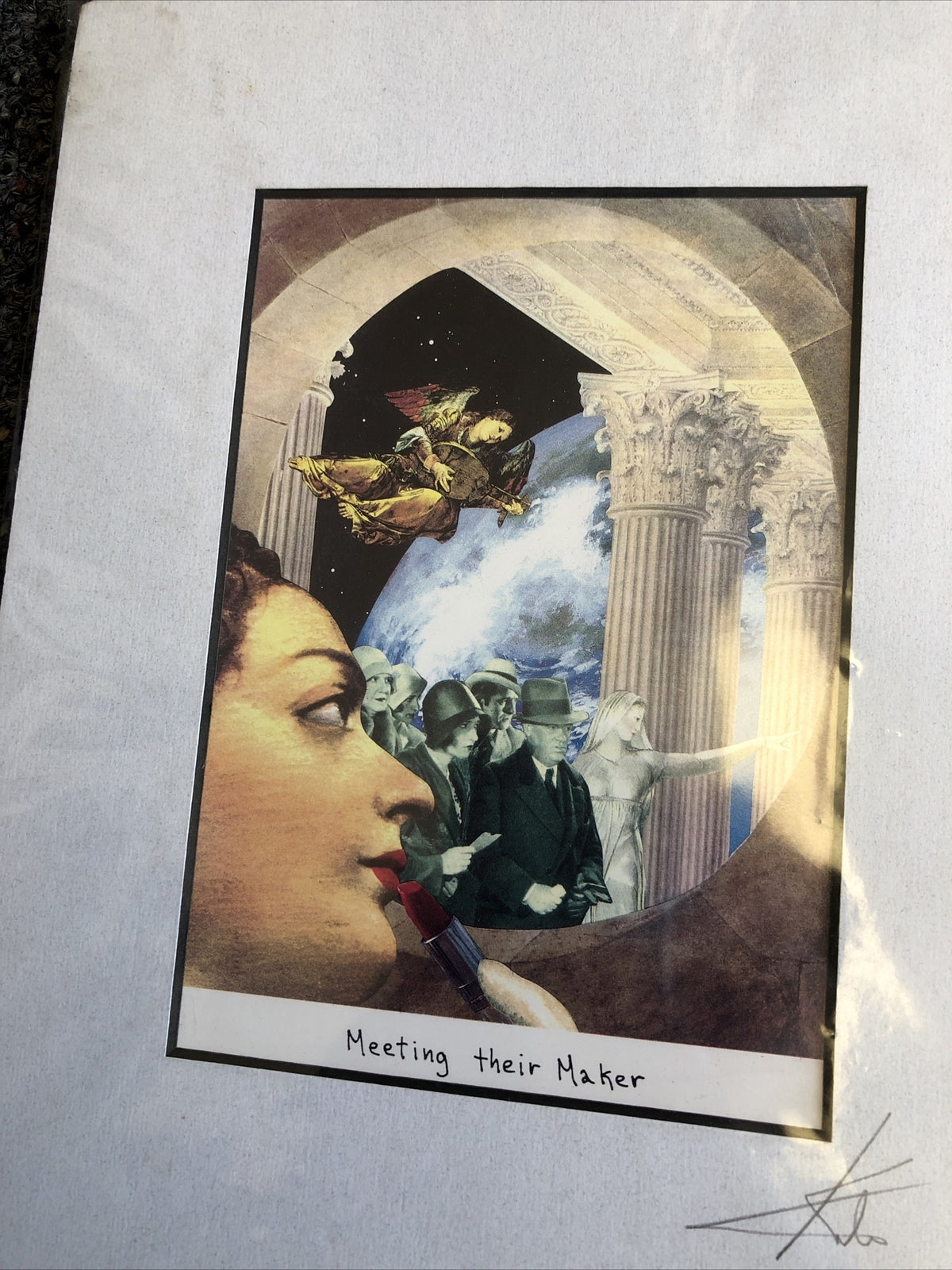 Artist BARRY KITE Signed Art Print Framed “Meeting Their Maker” 10”x8”3