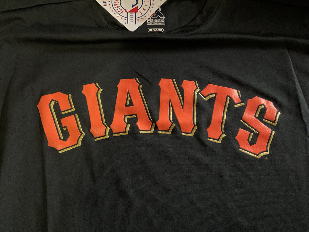 San Francisco Giants Majestic Youth T-Shirt MLB Cool Base 100% Polyester 1