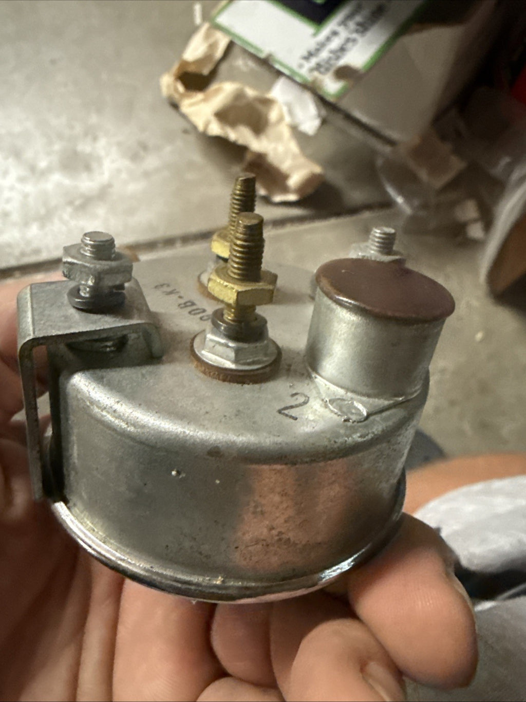 Vintage Stewart Warner mech Ampress gauge4