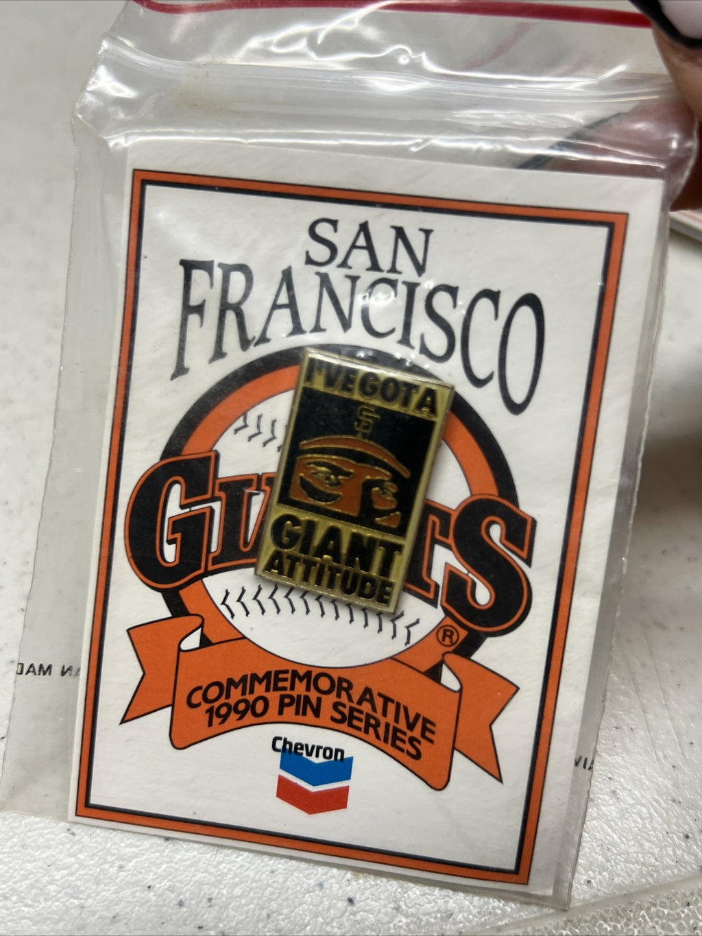 2 1990 Chevron Dave Dravecky Giants Miracle San Francisco Giants Lapel-Hat Pins2