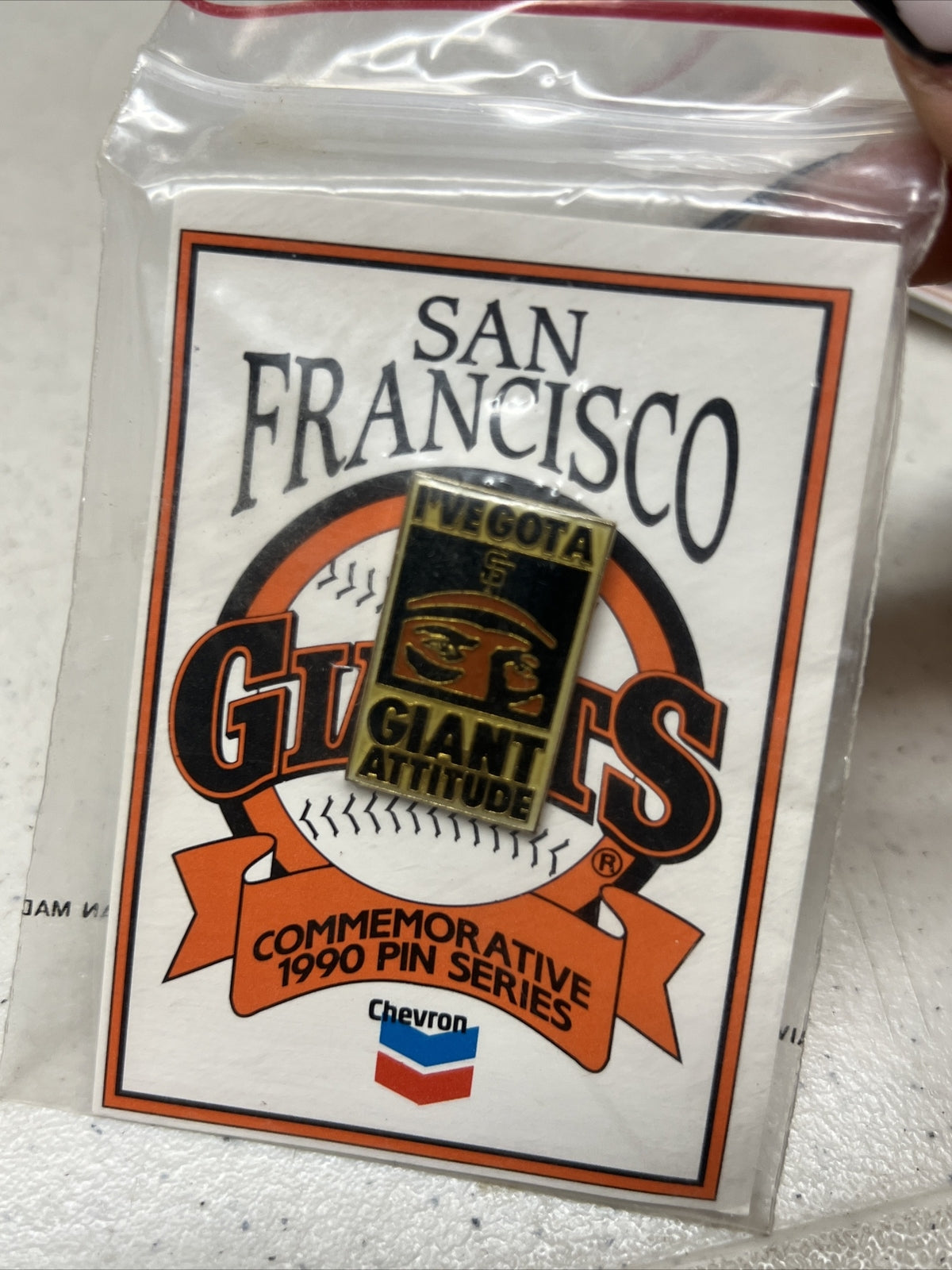 2 1990 Chevron Dave Dravecky Giants Miracle San Francisco Giants Lapel-Hat Pins2