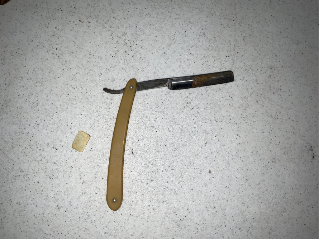 Vintage Antique Pearl Duck Dubl Duck Dwarf Straight Razor1
