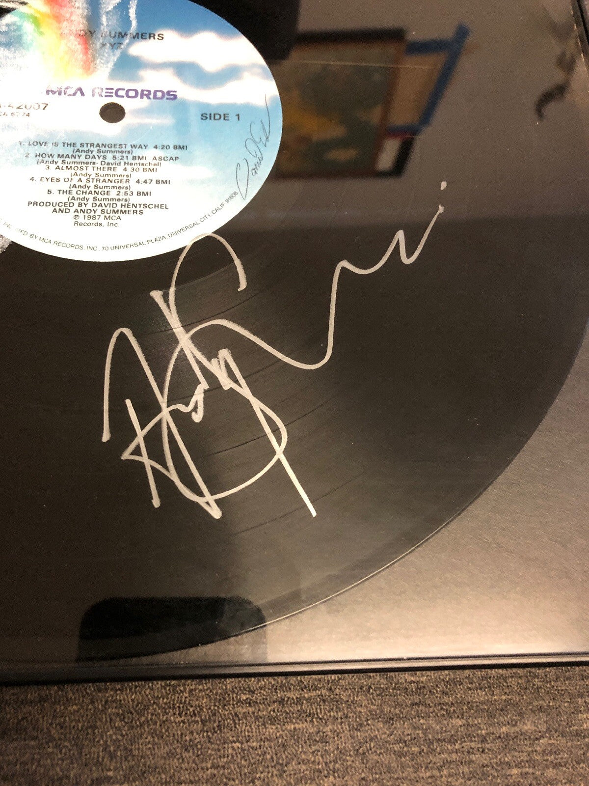 Andy Summers XYZ MCA RECORDS DLF Music.. Signed Record ALBUM3