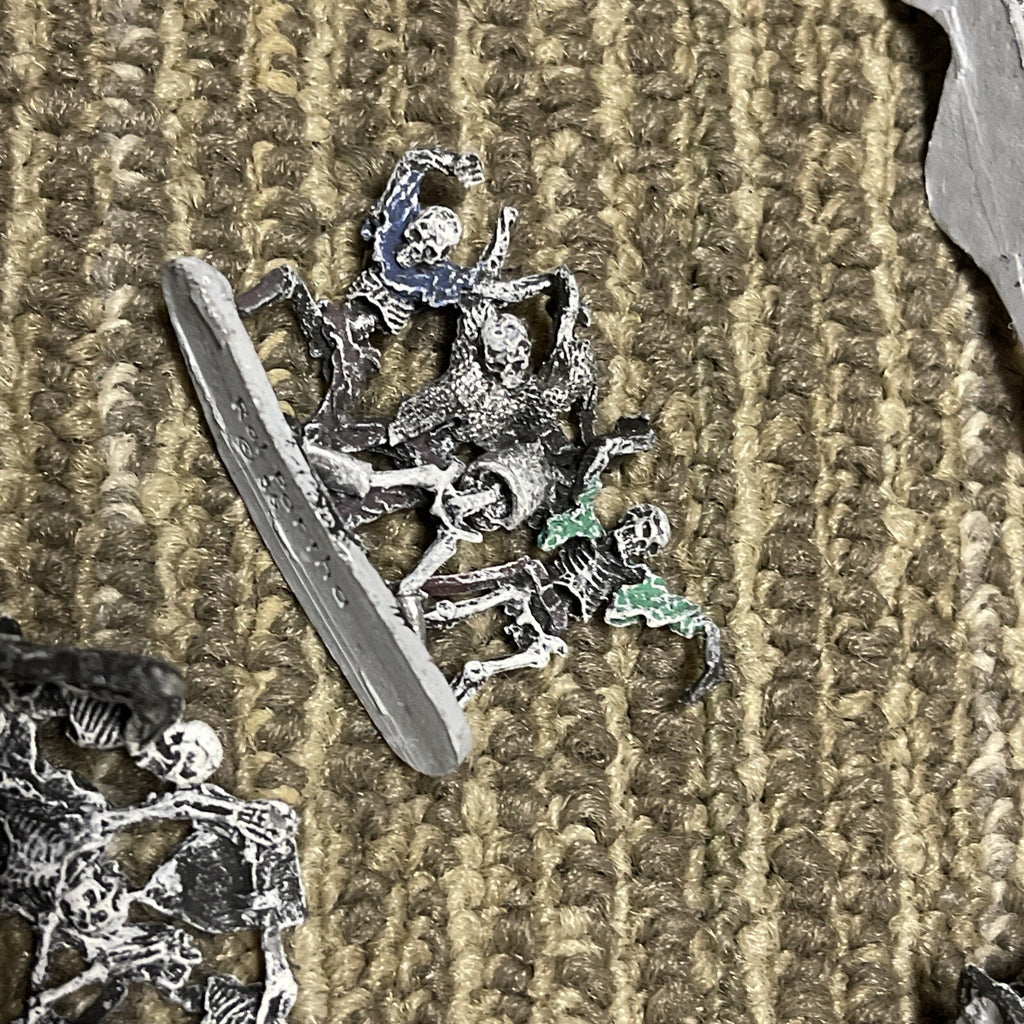 Vintage 1986 Ral Partha Vintage D&D Pewter Miniatures Lot - Undead Skeletons3