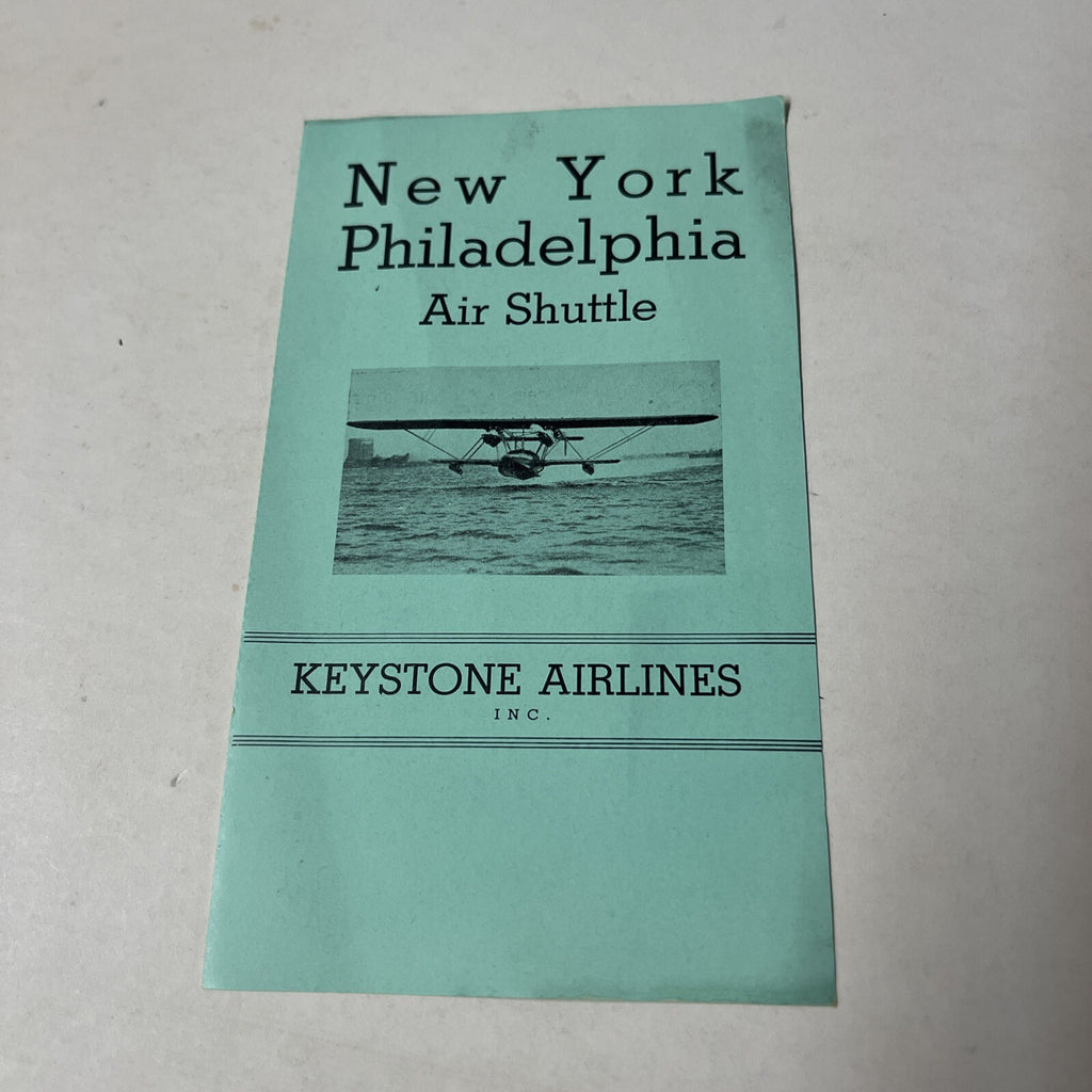 Keystone NY Philadelphia Oct 1936 AIRLINE TIMETABLE SCHEDULE Brochure flight Map0