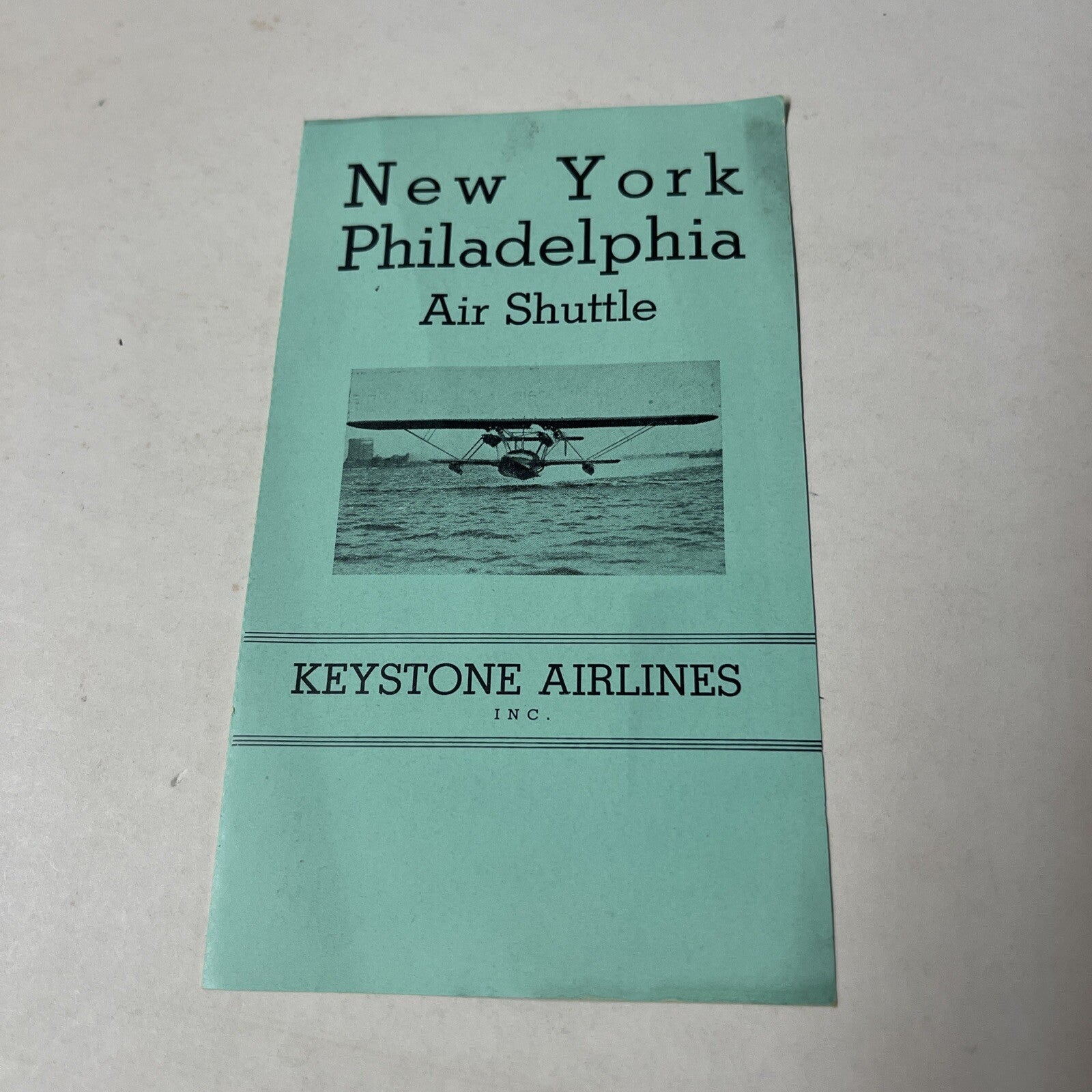 Keystone NY Philadelphia Oct 1936 AIRLINE TIMETABLE SCHEDULE Brochure flight Map0