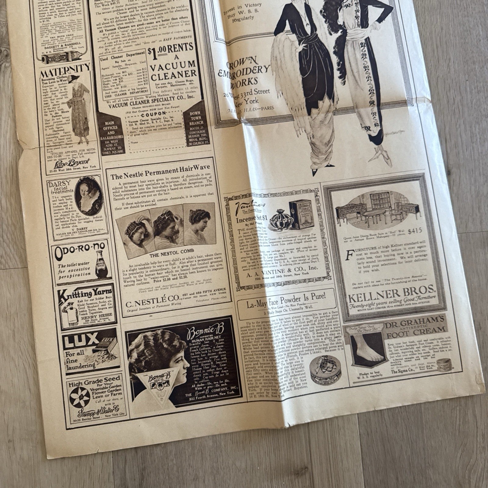 1919 antique NEW YORK TIMES rotogravure PARADE WWI SHIPS ADS FASHION7