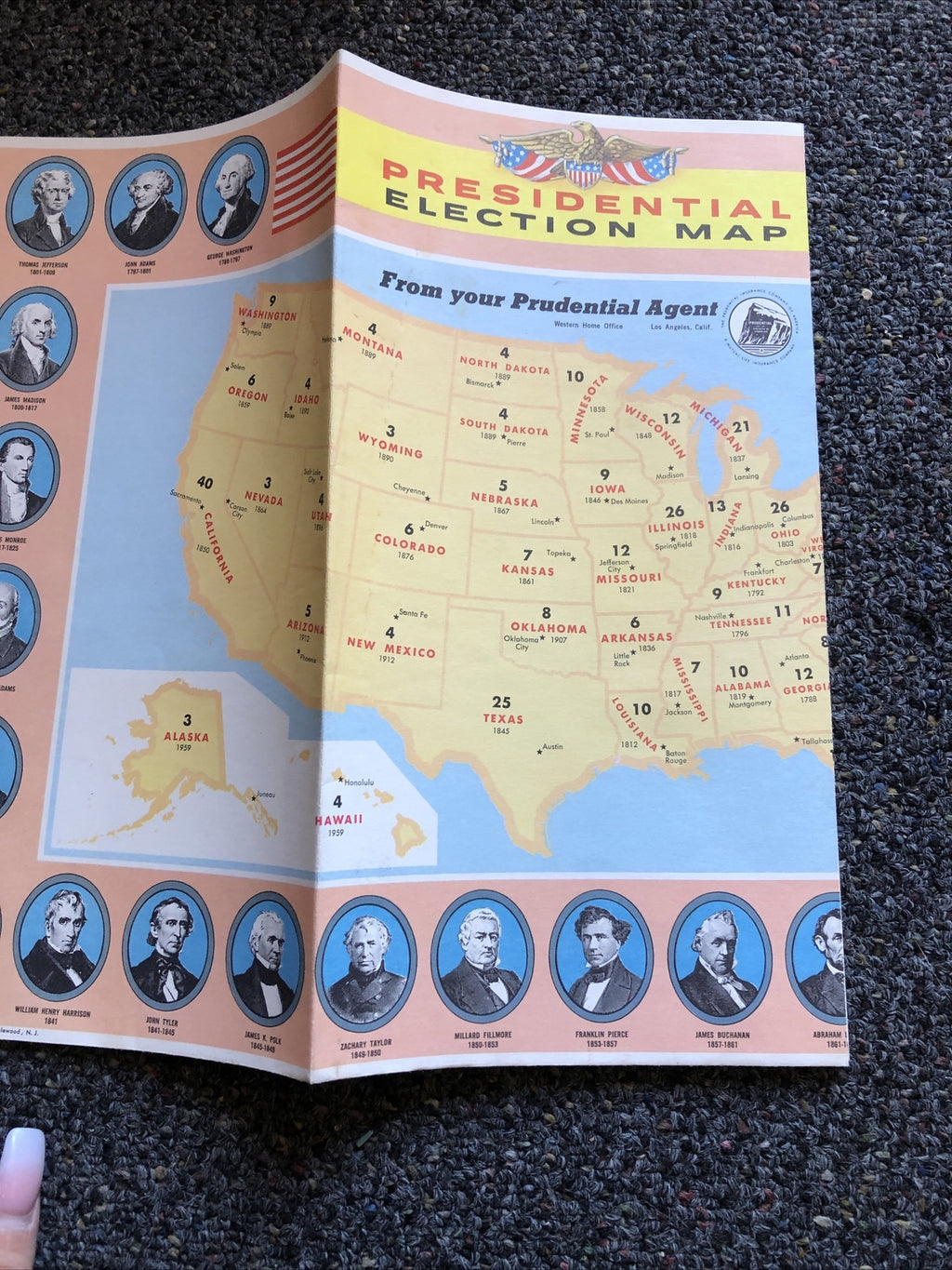 Vintage 1964 Presidential Election Map1