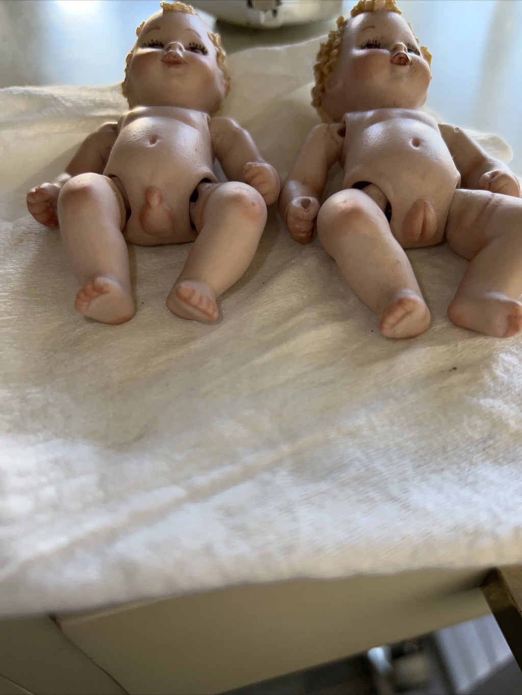 Vintage Pair of Anatomical Bisque Babies Brother and Sister Twins - Marie Berger2
