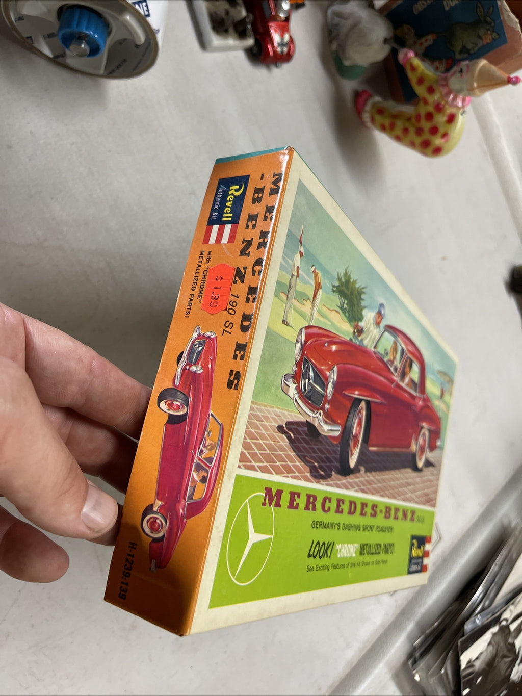 Original 1960 Issue Revell Mercedes Benz 190 SL Kit H-1239 Sealed Bag1