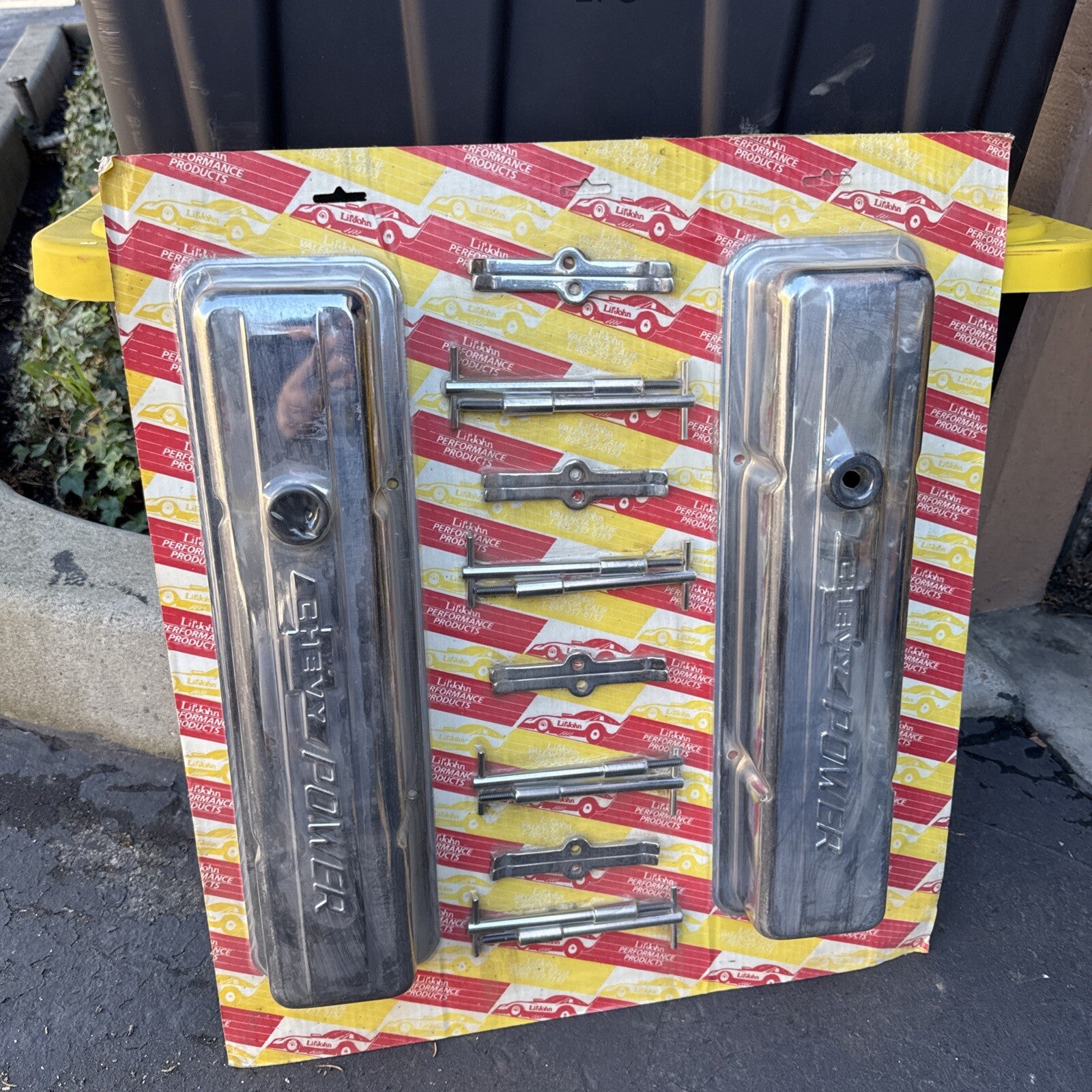 NOS Vintage Lil John’s Performance Small Block Chevy Power SBC Valve Covers 3500