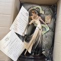 Vintage A. Santini Art Deco Tango Dancers Figurine Sculpture Made In Italy COA0