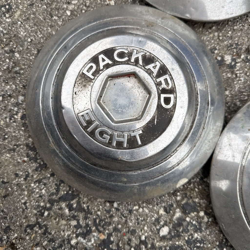 1940's Vintage Packard Eight Center 8" Hub Cap HUBCAP Center Cap Set of 46