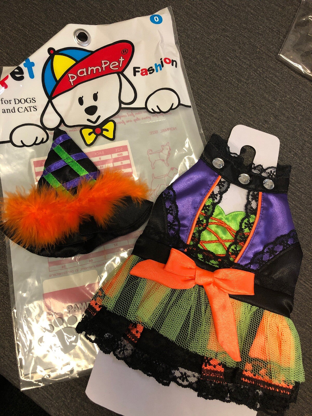 Pet Pampet Fashion Dogs And Cats Witch Lace Dress Halloween Costume Size 00