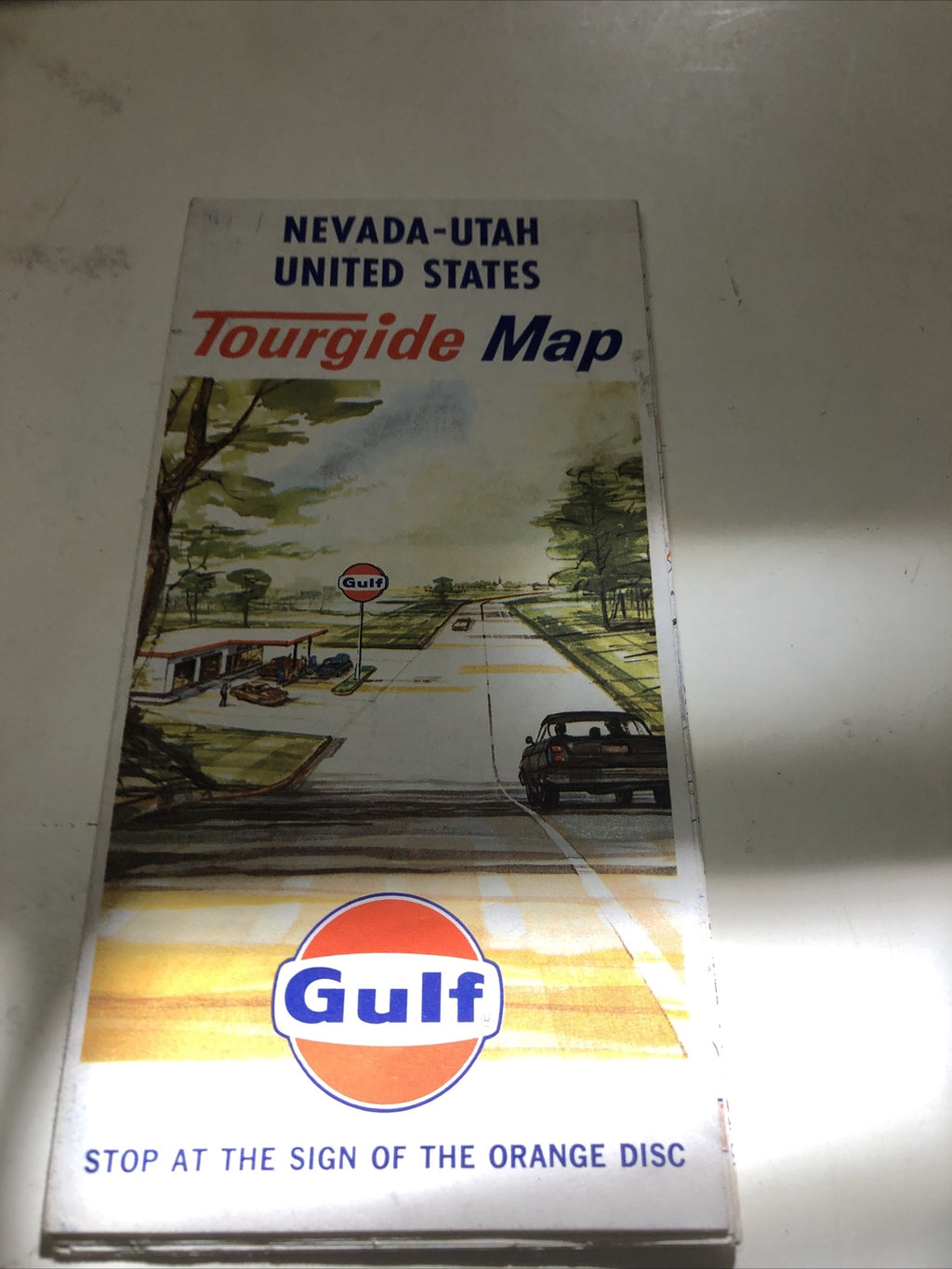 Vintage Map Memorabilia 1967 Nevada Utah United States Tourgide Map Gulf Hist0