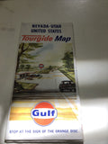 Vintage Map Memorabilia 1967 Nevada Utah United States Tourgide Map Gulf Hist0