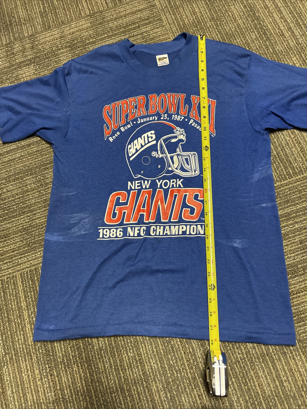 Vintage New York Giants 1986 NFC Champs Super Bowl XXI Single Stitch Shirt Large6