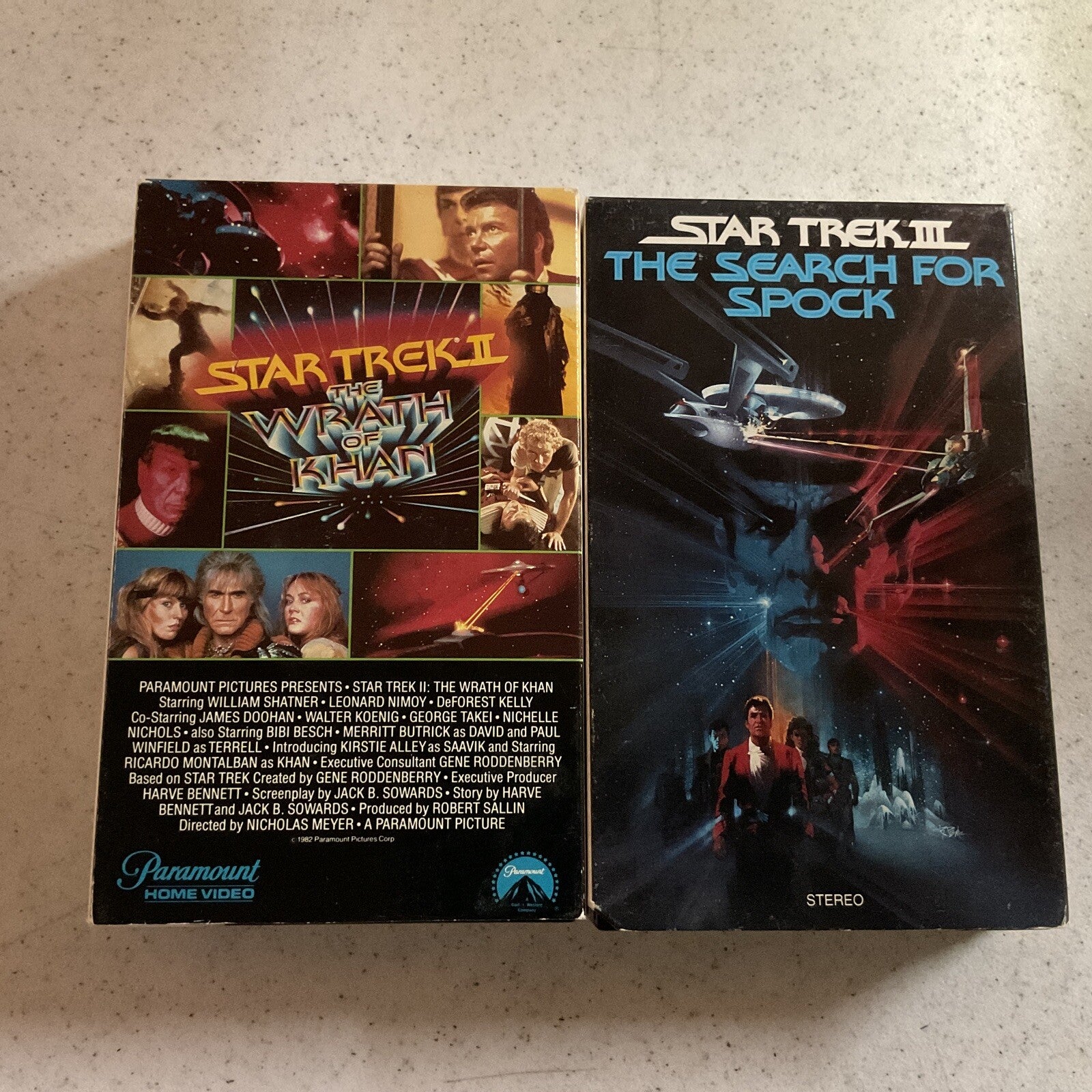 Star Trek 2 The Wrath Of Khan And 3 Search For Spock Betamax BETA tape 1982 Lot0