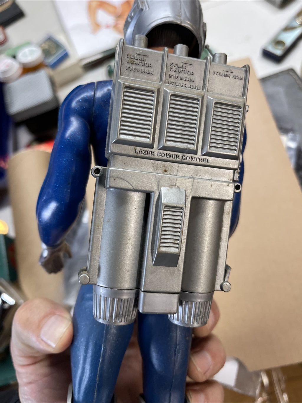 Mattel Major Matt Mason 1967 Captain Lazer with Helmet Figure 12", NOT WORKING6