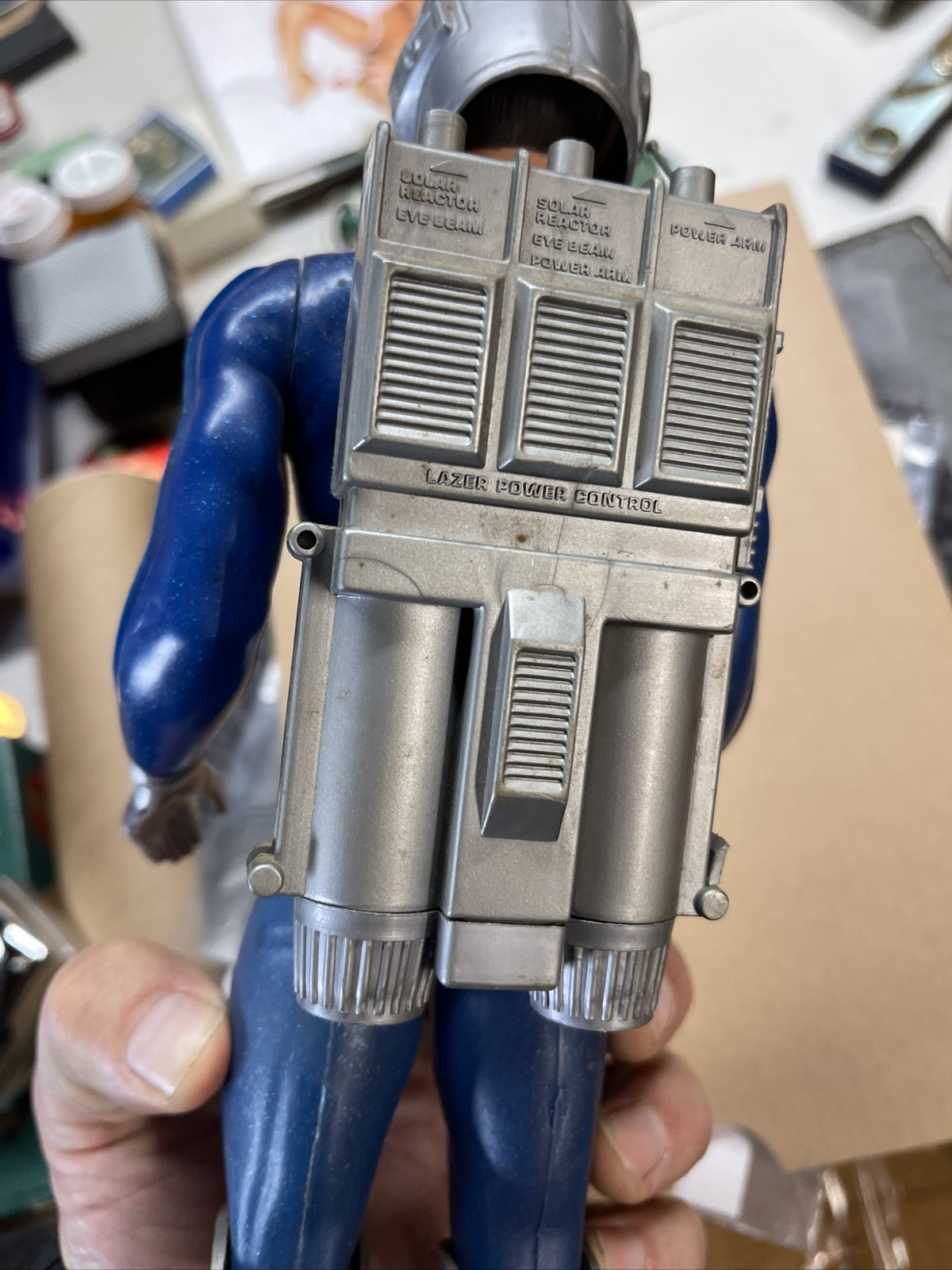 Mattel Major Matt Mason 1967 Captain Lazer with Helmet Figure 12", NOT WORKING6