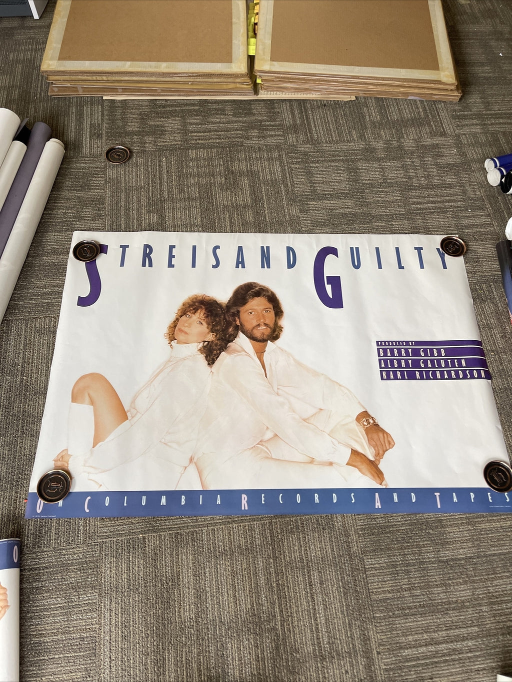 #146 Barbra Streisand 1980 Record Promo Poster 33” X 47” Guilty0