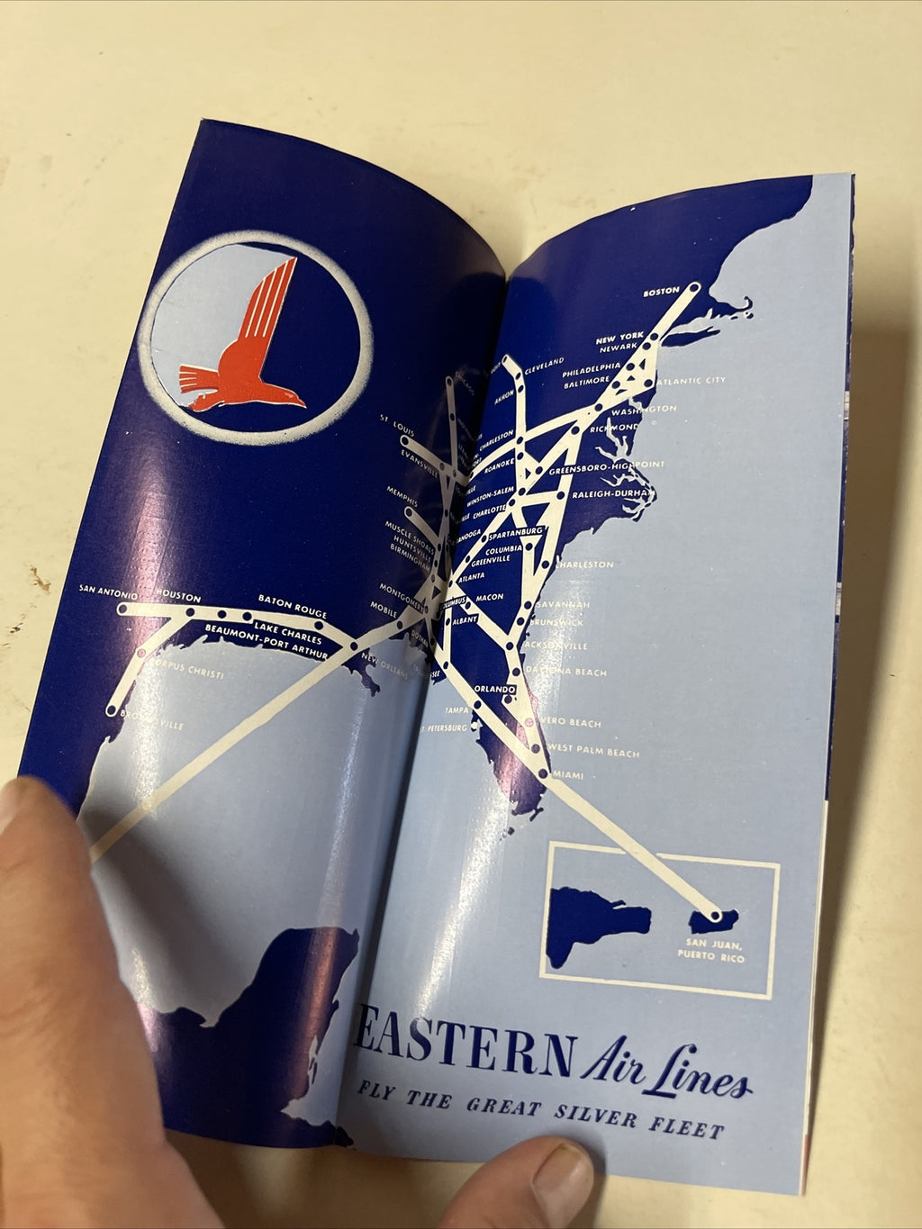 Eastern Air AIRLINE August 1946 TIMETABLE SCHEDULE Brochure flight cover3