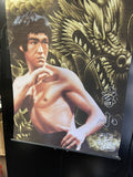 Bruce Lee Poster Flag Banner Wall Tapestry Dragons Roar 38 x 270