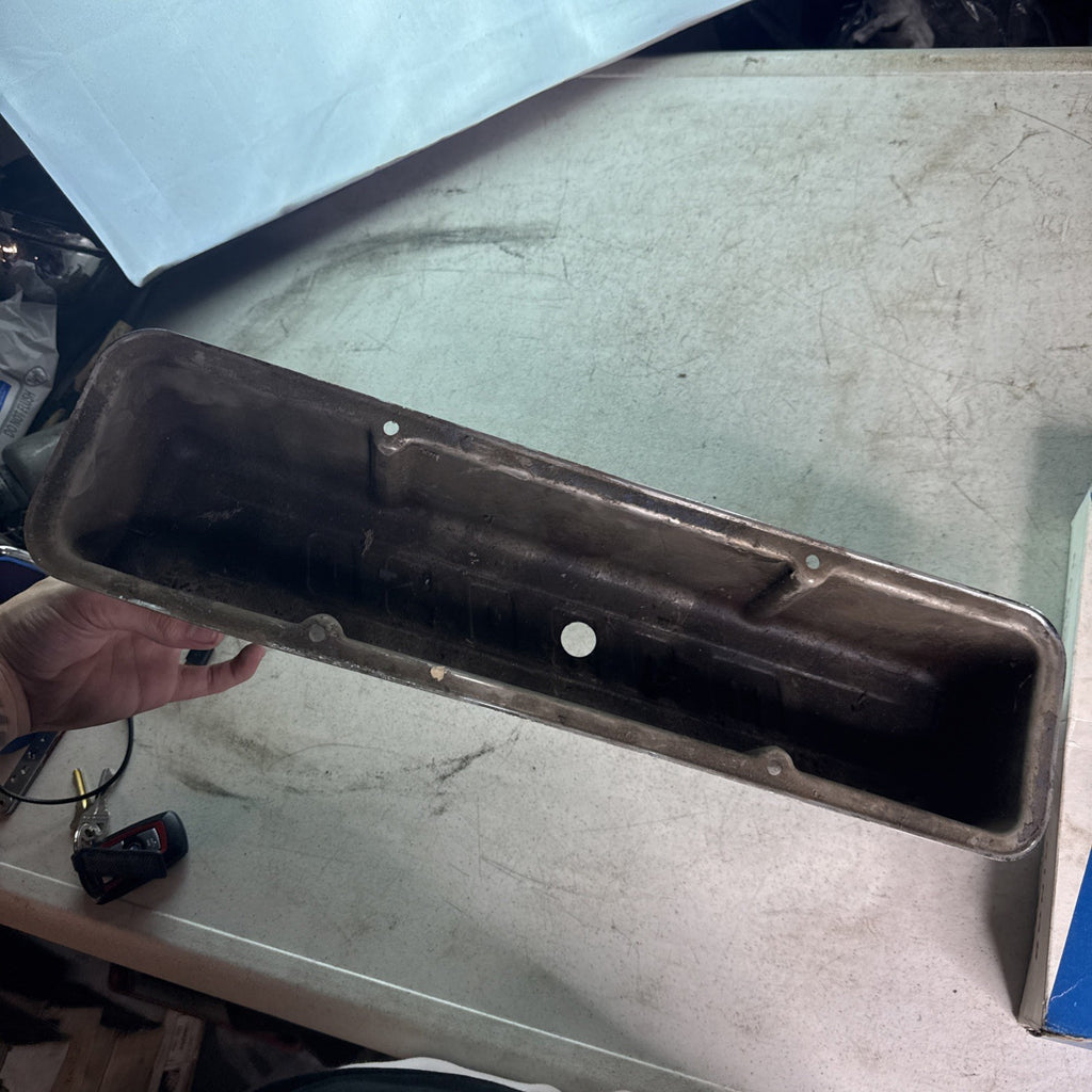 Vinyage Moroso Chrome Steel Valve Cover SCTA5