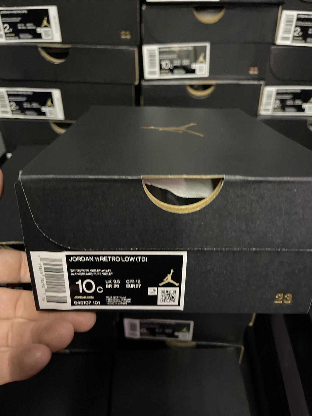 645107-101 Toddlers Air Jordan Retro 11 Low (TD) 'Pure Violet' Size 10c6