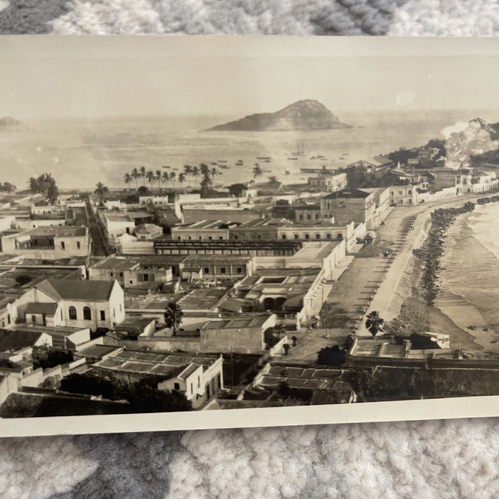 Sinaloa Mexico Postcard Birdseye View of Mazatlan c1920's Antique RPPC Photo3