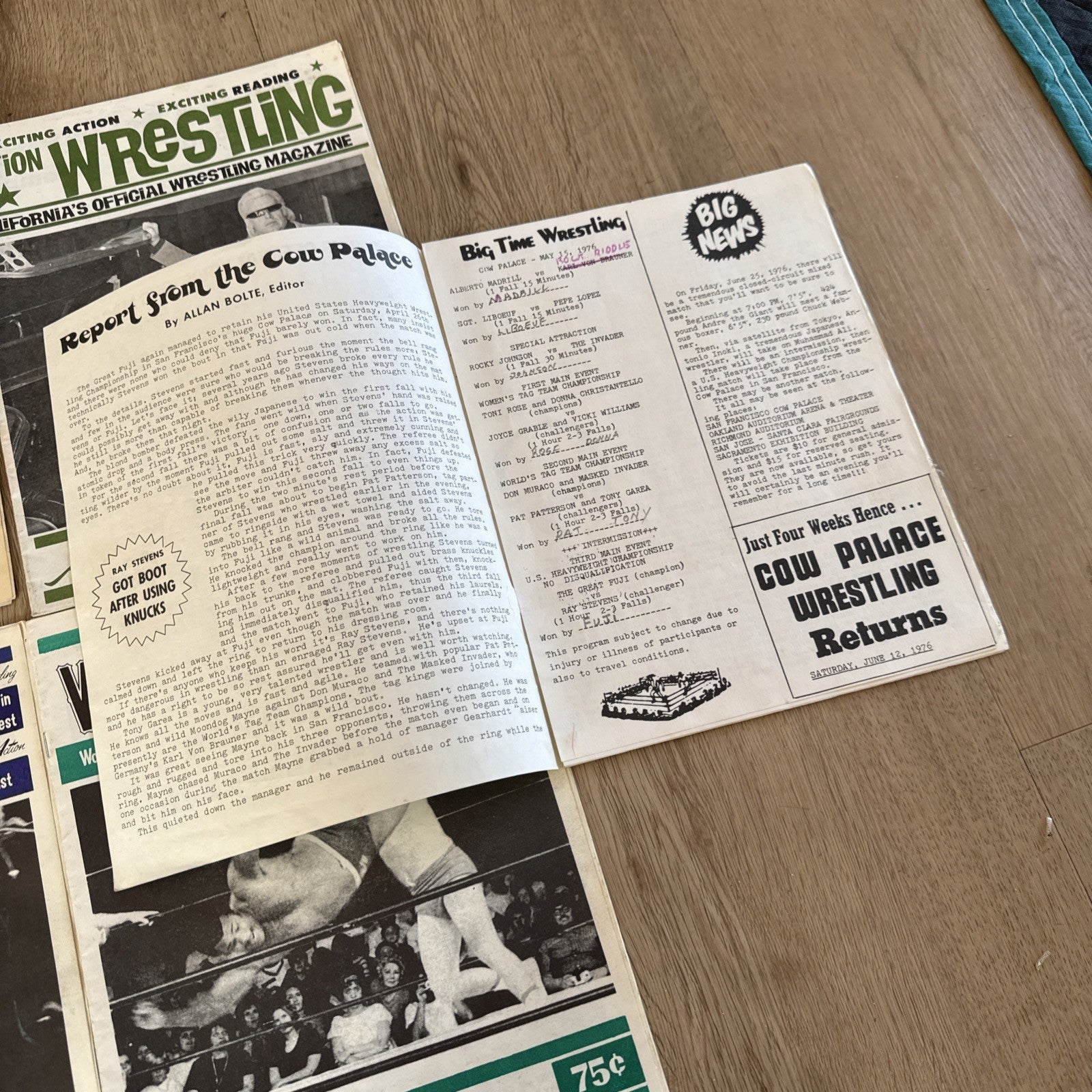 Lot of 5 Vintage 1960s-70s Wrestling Magazines Action Big Time Women Wrestlers7