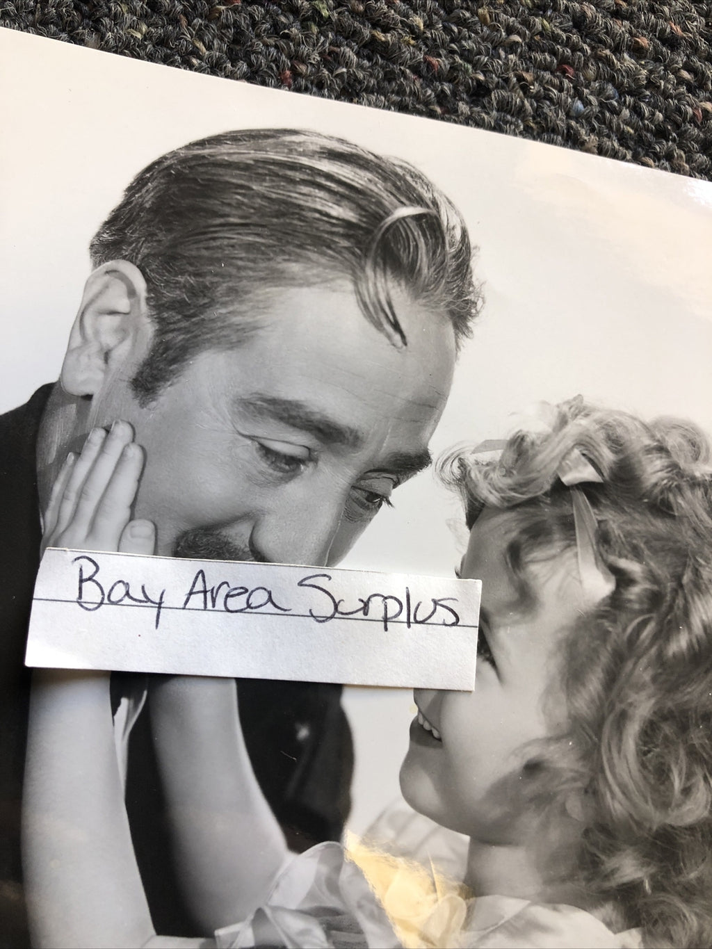 Rare Original Unpublished Early Photo Of Shirley Temple & Adolphe Menjou 7”x7”6
