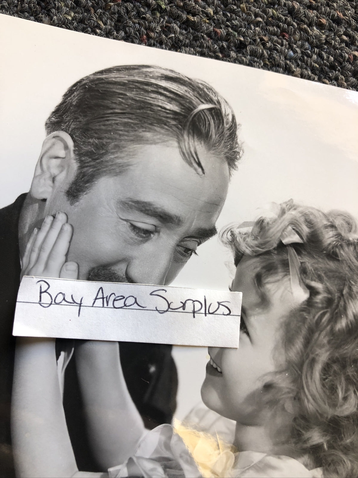 Rare Original Unpublished Early Photo Of Shirley Temple & Adolphe Menjou 7”x7”6