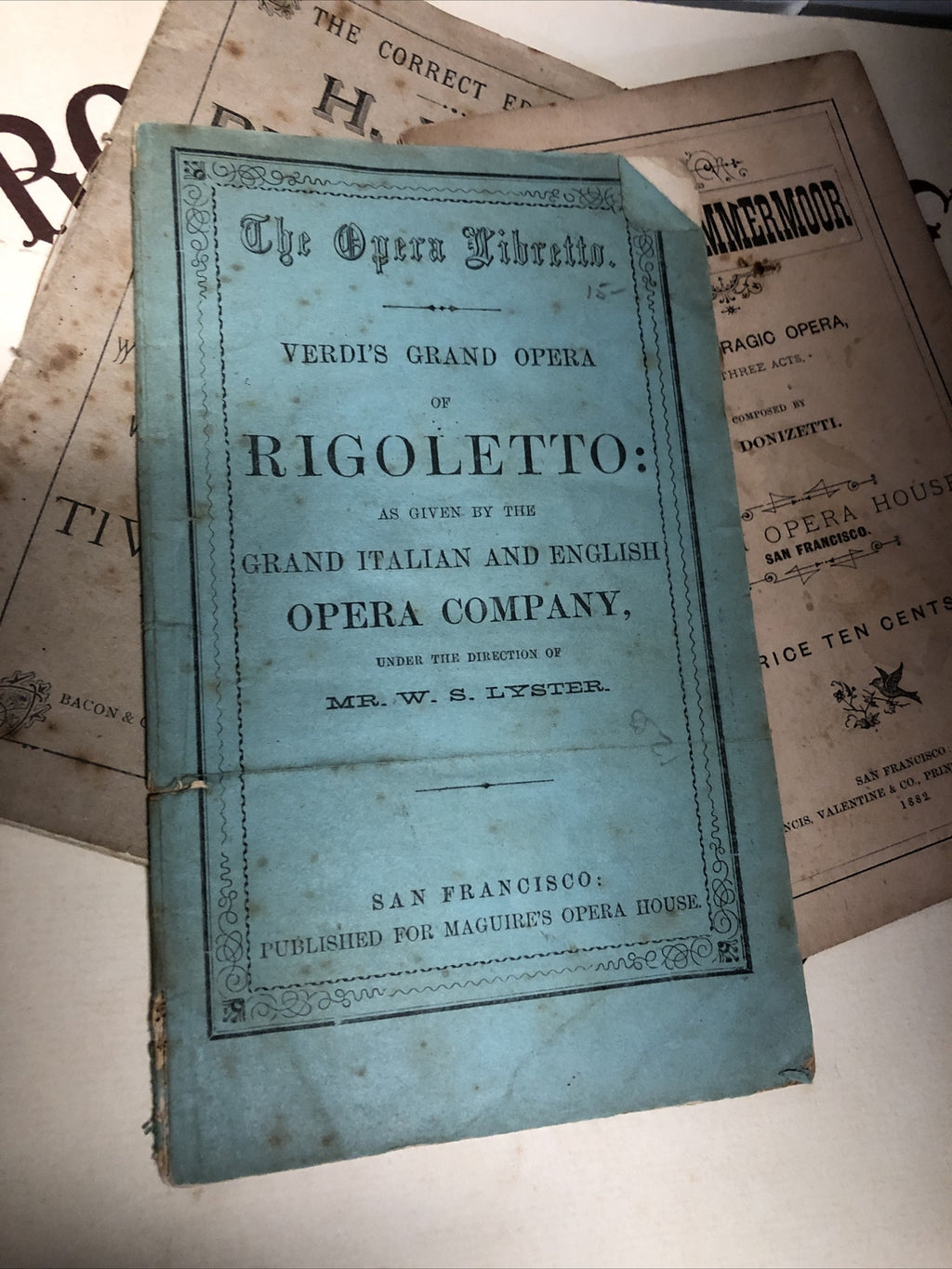 Lot 5: THE CHICAGO OPERA ASSOCIATION libretto Carmen by Georges Bizet And More2