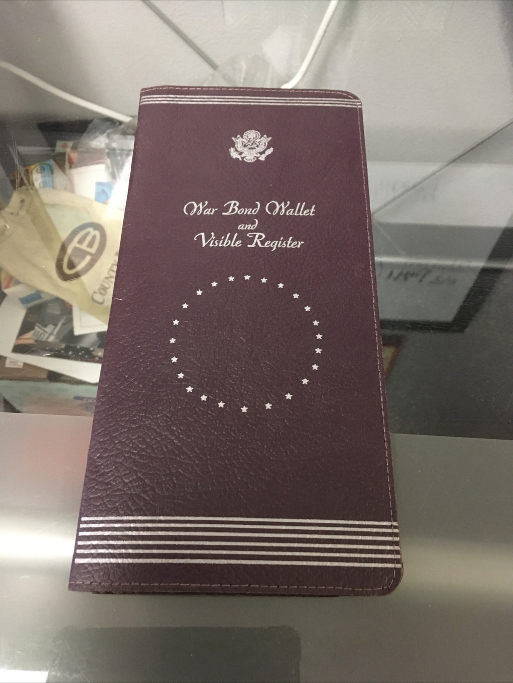 WW2 WAR BOND WALLET & VISIBLE REGISTER0