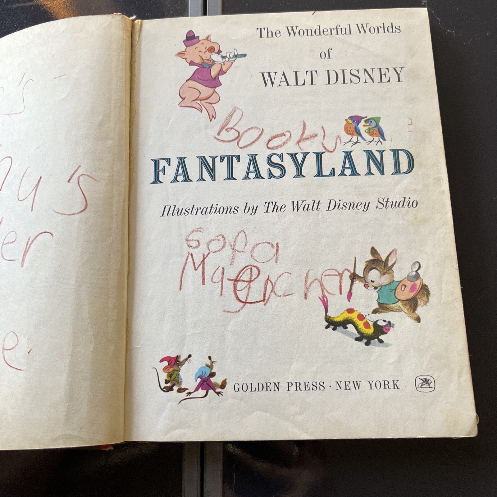 Walt Disney's Wonderful World Of Walt Disney Fantasyland Book 1965 Golden Press2