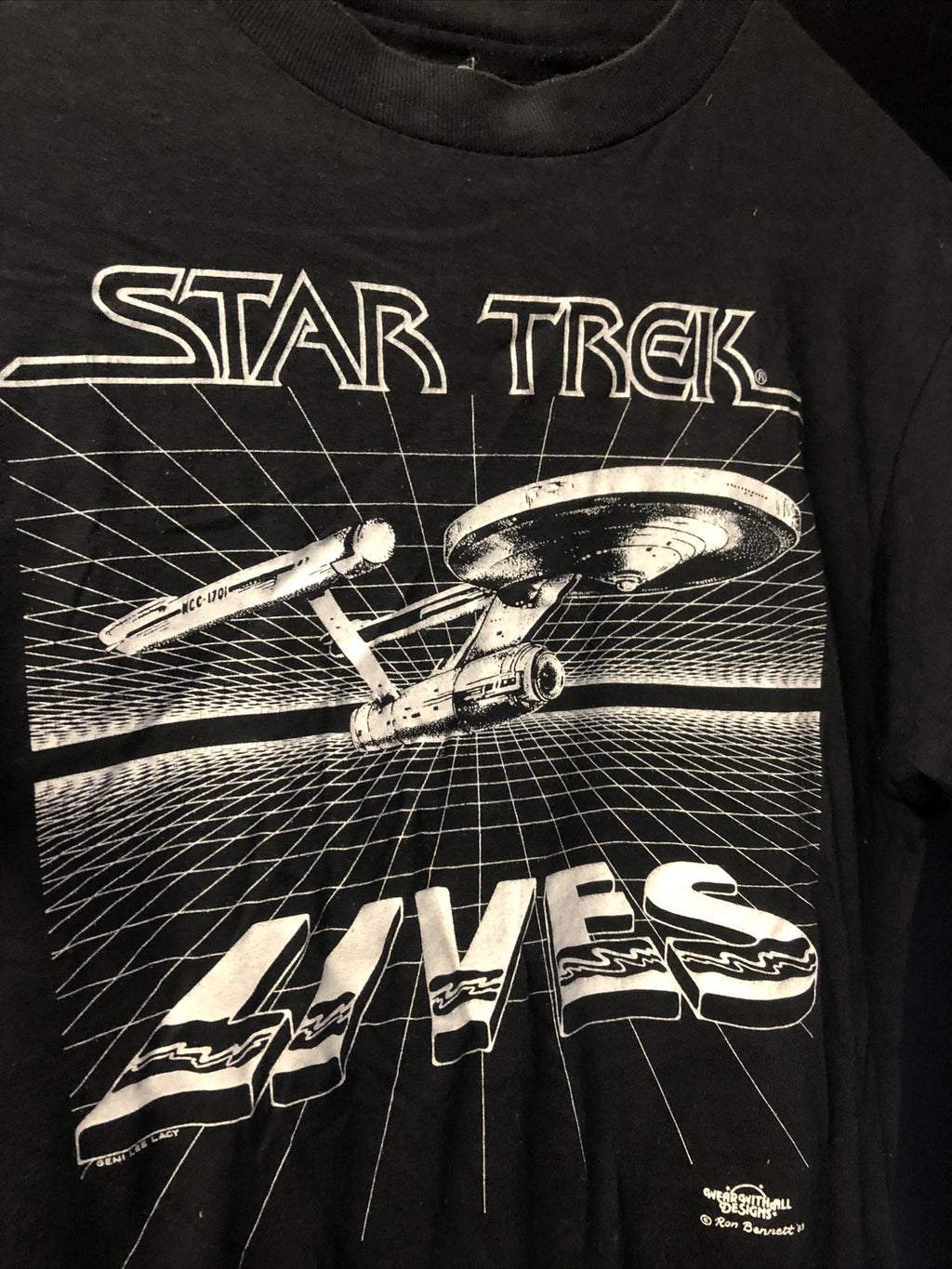 Vintage 1980’s Star Trek Lives Shirt Ron Bennett2