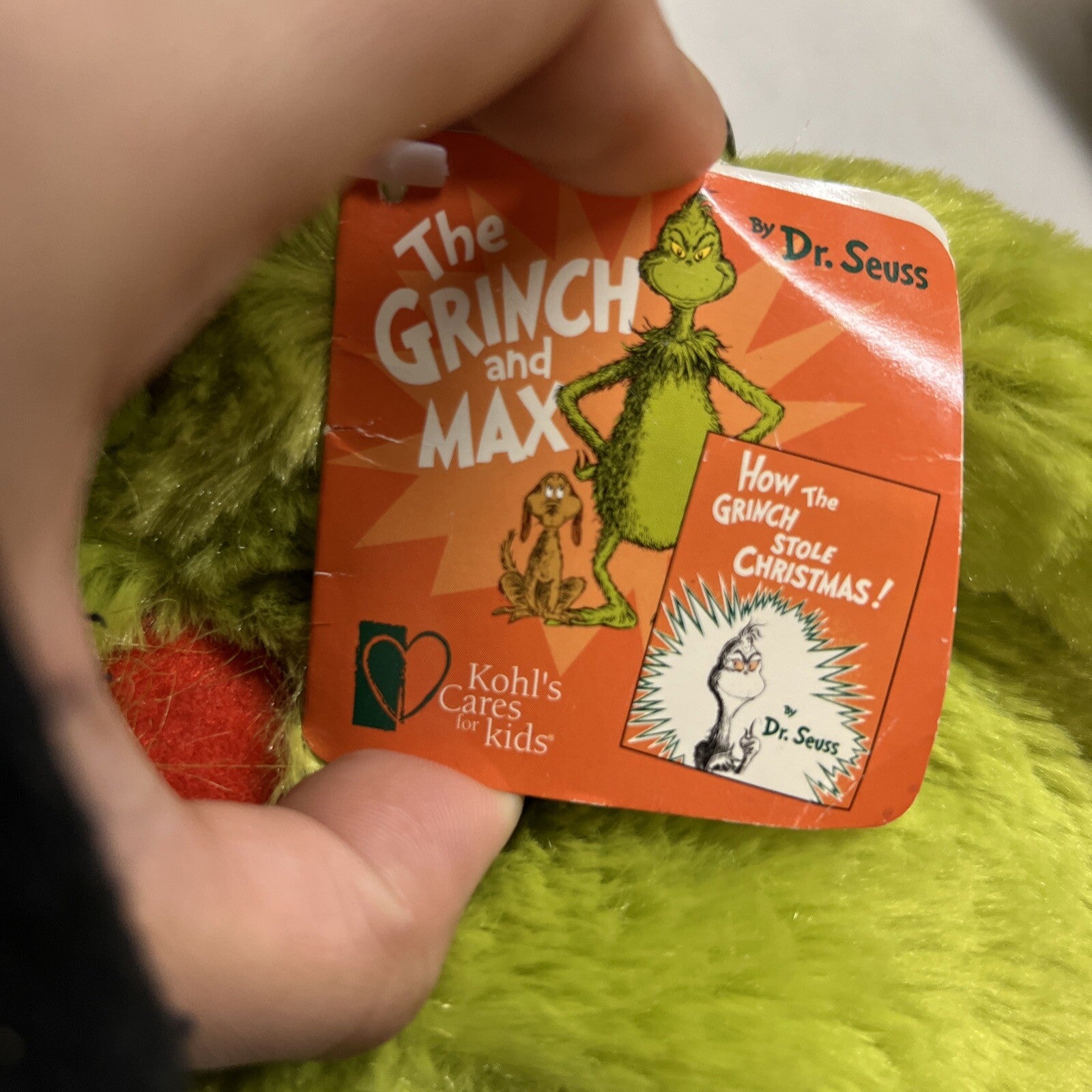 Dr. Seuss THE GRINCH Plush Toy Stuffed Animal Kohl’s Vintage  19" Christmas6