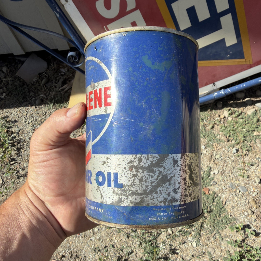 Early ZEROLENE Motor Oil Quart Can California Oil Co. Barn Find RPM Chevron1