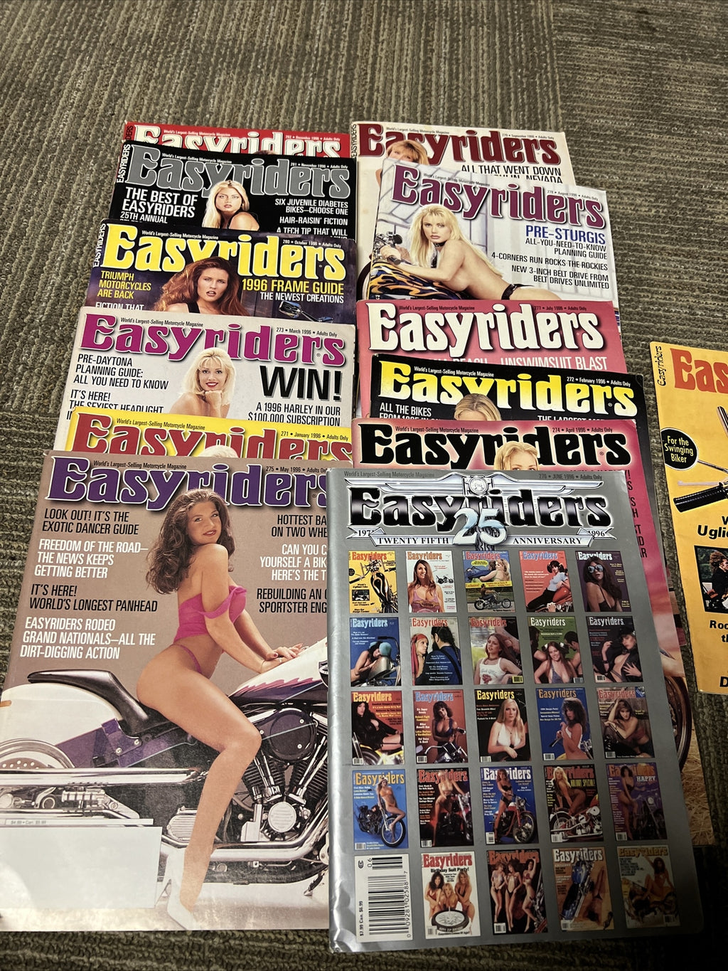 Easyriders Magazines Vintage 1996 Issues one 1971 , Lot of 131