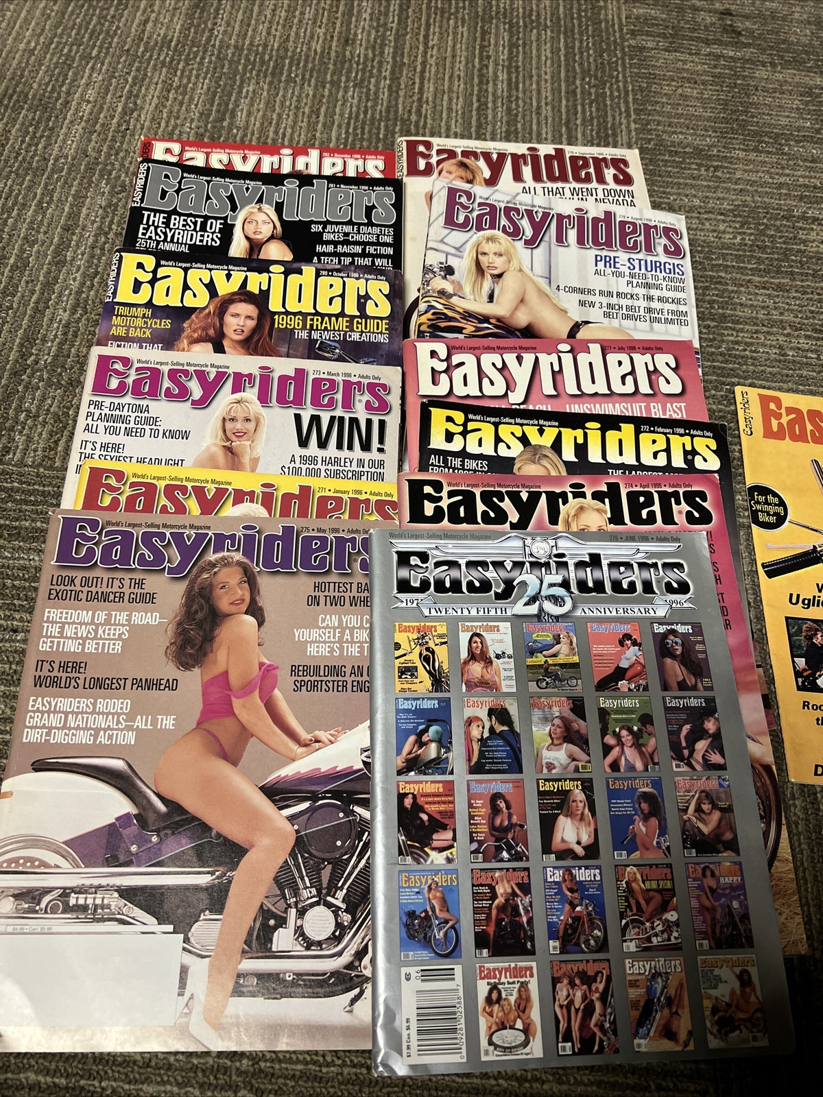 Easyriders Magazines Vintage 1996 Issues one 1971 , Lot of 131