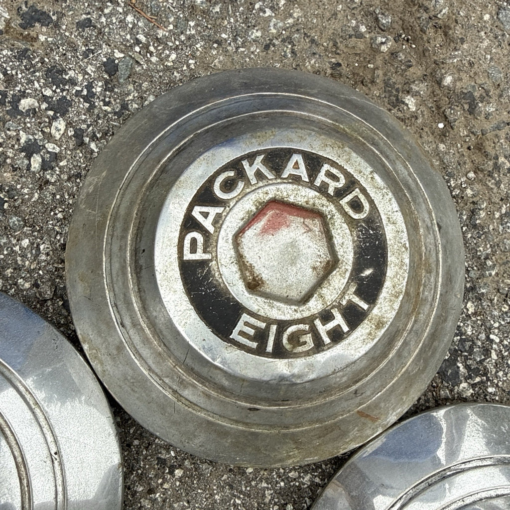 1940's Vintage Packard Eight Center 8" Hub Cap HUBCAP Center Cap Set of 43
