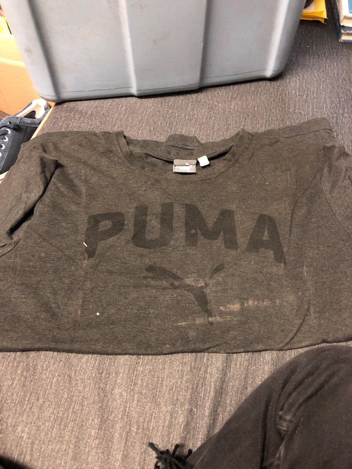PUMA MEN'S TECH CAMOUFLAGE LOGO GRAPHIC TEE SHIRT BLACK0